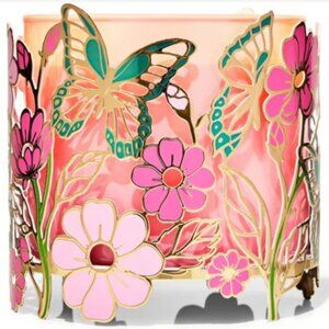 Bath & Body Works 3-Wick Candle Holder Butterflies In The Garden BNWT
